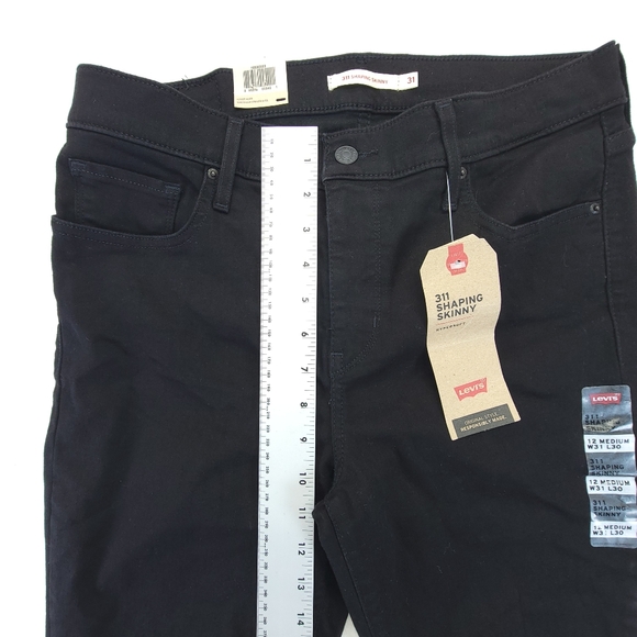 Levi's 311 Shaping Skinny Jeans Womens Size 31 BLACK NWT - Picture 5 of 10